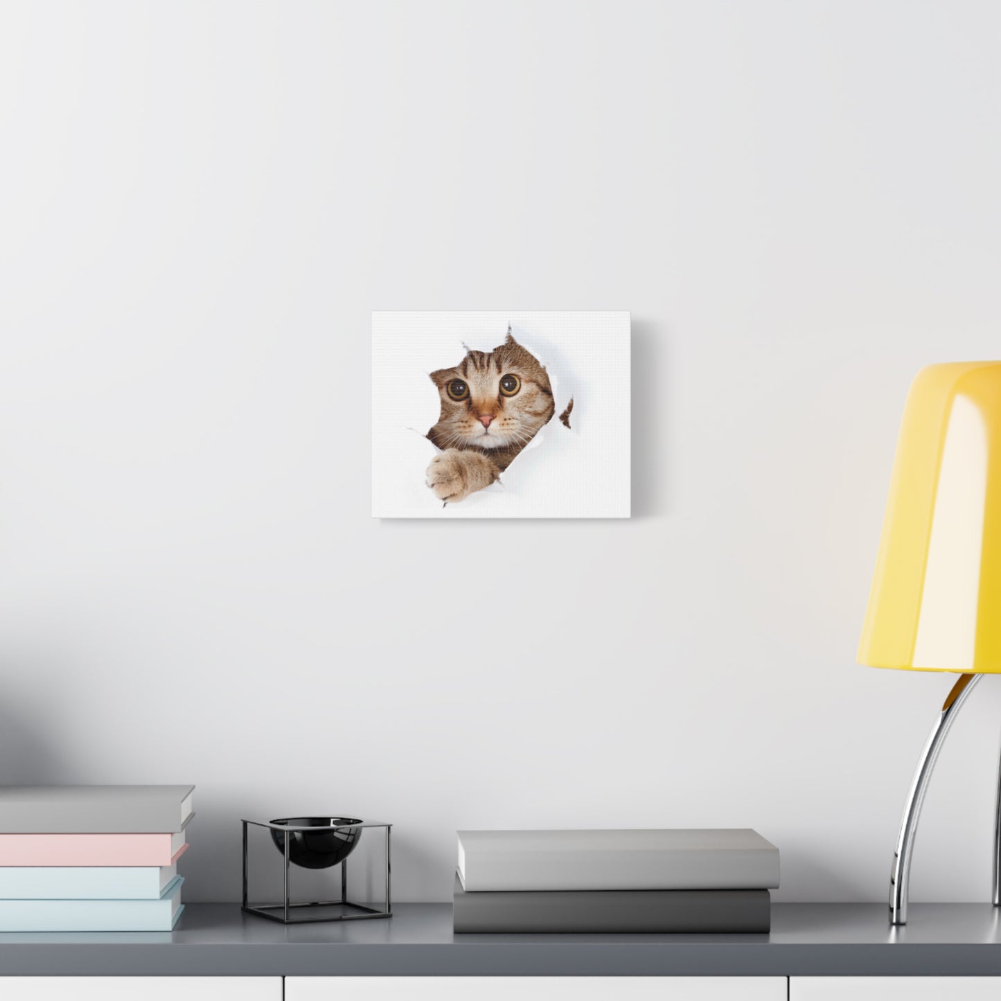 Whimsical Cat Canvas Art, Playful Decor for Cat Lovers, Home Wall Art, Pet-Themed Gift, Cute Cat Wall Art, Cat Lover's Decoration