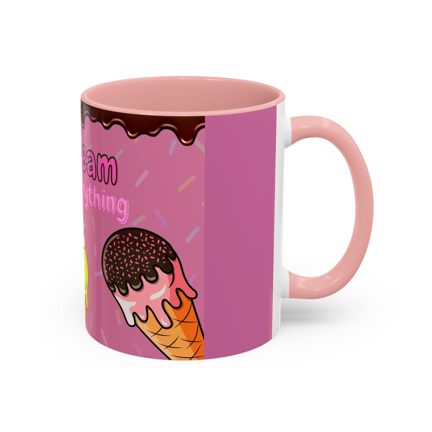 Ice Cream Solves Everything Coffee Mug - Fun Beverage Cup for Ice Cream Lovers, Gift for Holidays, Birthday, Summer