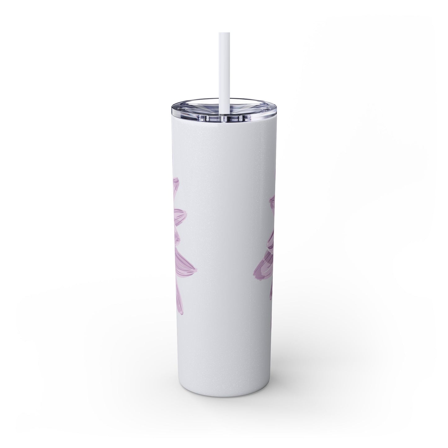 Floral Skinny Tumbler, 20oz - Stylish Drinkware for Home, Office, Gifts, Party Favors, Spring Decor