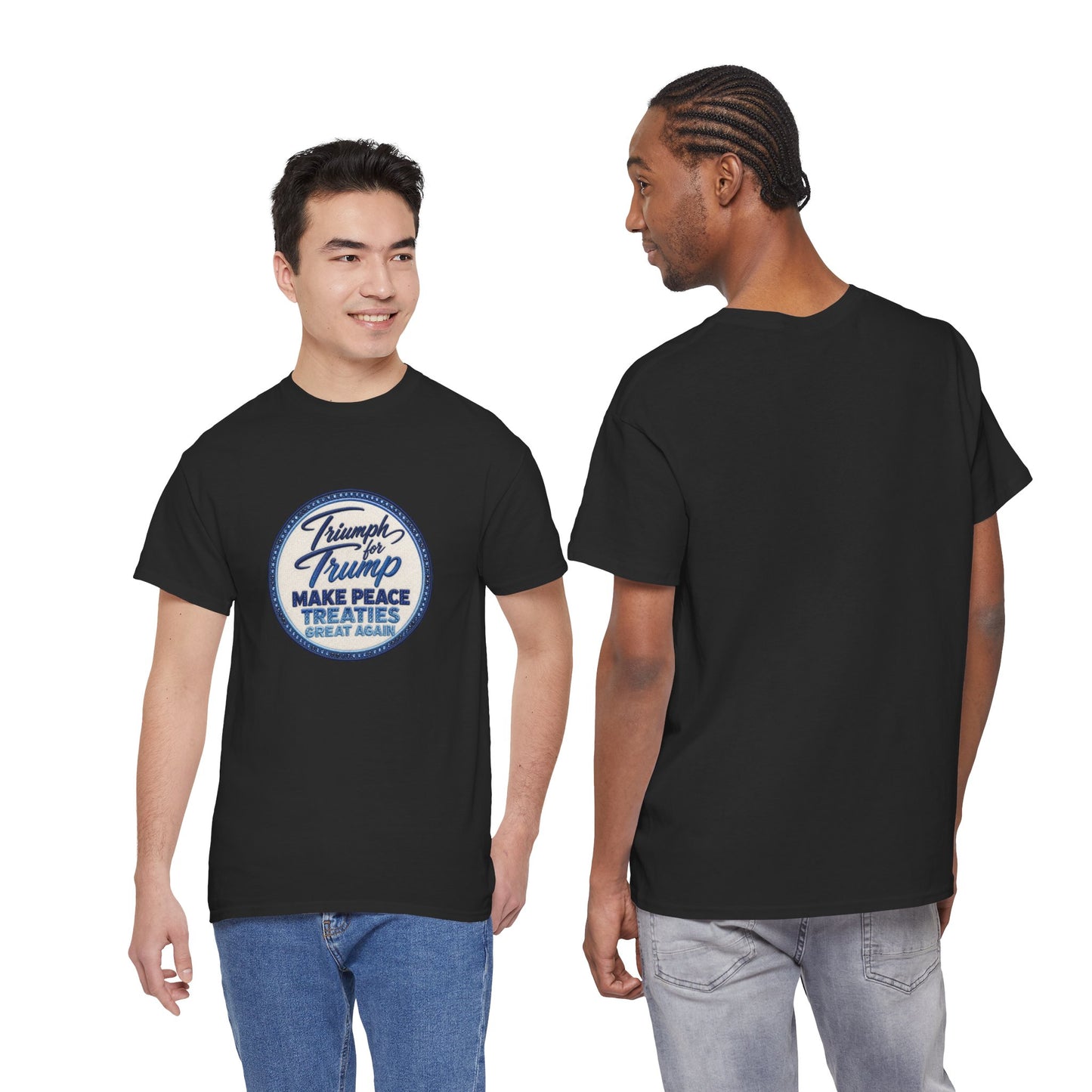 "Make Peace Treaties Great Again" Embroidery Badge Pattern T-Shirt - MADE TO ORDER ✨ CUSTOMIZABLE WITHIN REASON