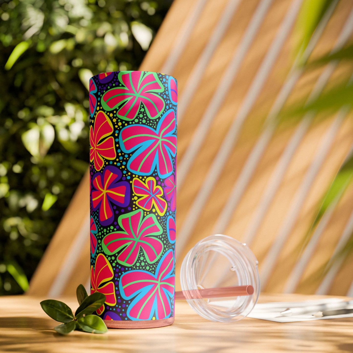Vibrant Floral Skinny Tumbler, 20oz | Reusable Drink Cup for Home, Office, Road Trips | Fun Gift for Spring, Summer, Birthdays, Garden [...]