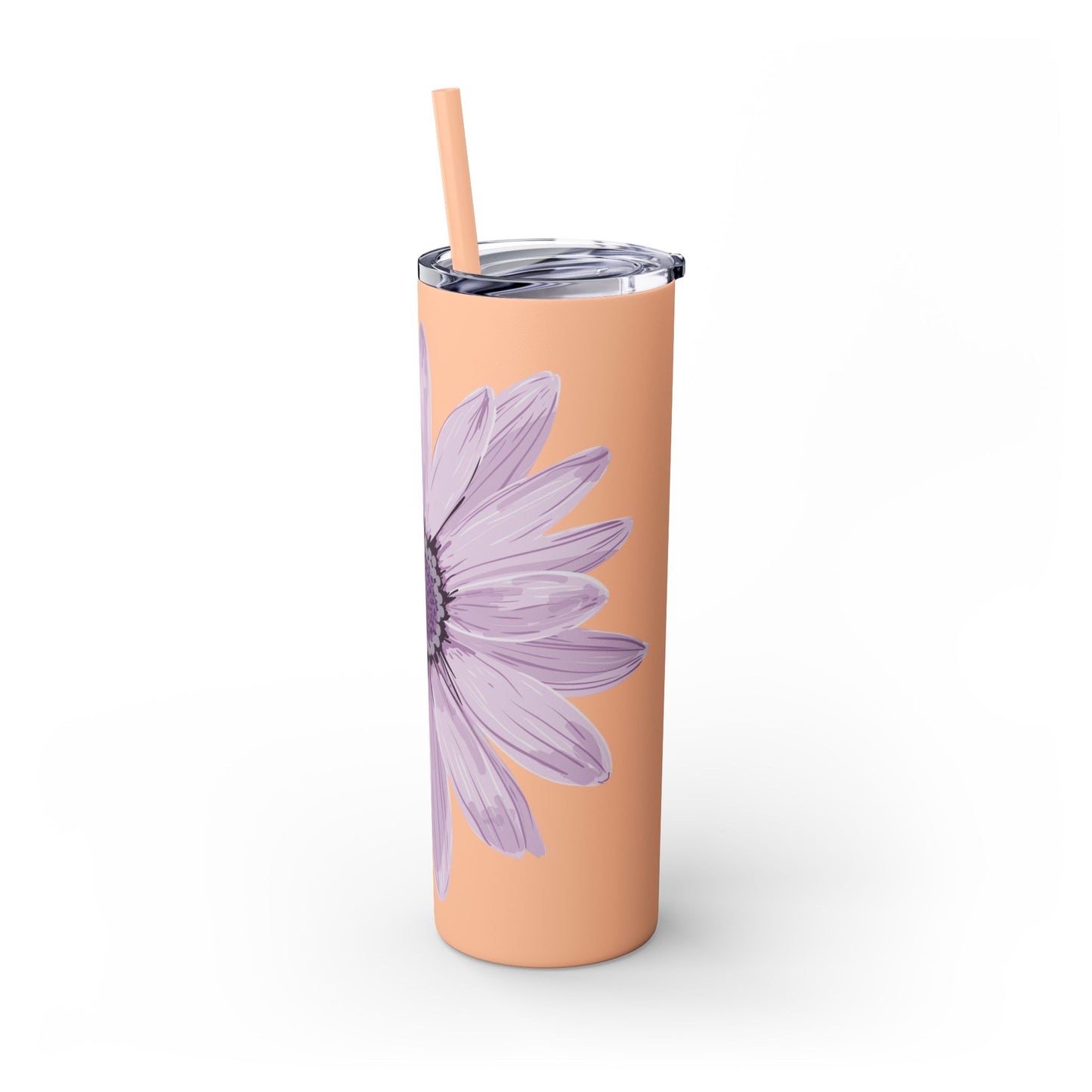 Floral Skinny Tumbler, 20oz - Stylish Drinkware for Home, Office, Gifts, Party Favors, Spring Decor
