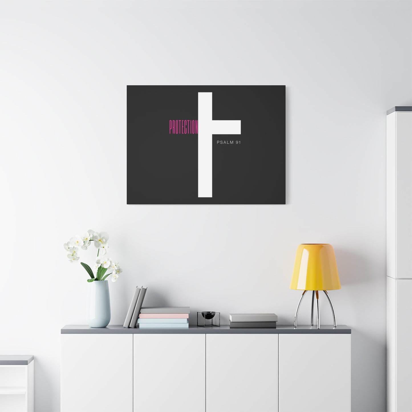 Faith-Inspired Canvas Print - Psalm 91, Home Decor, Wall Art, Christian Gift, Inspirational Decoration