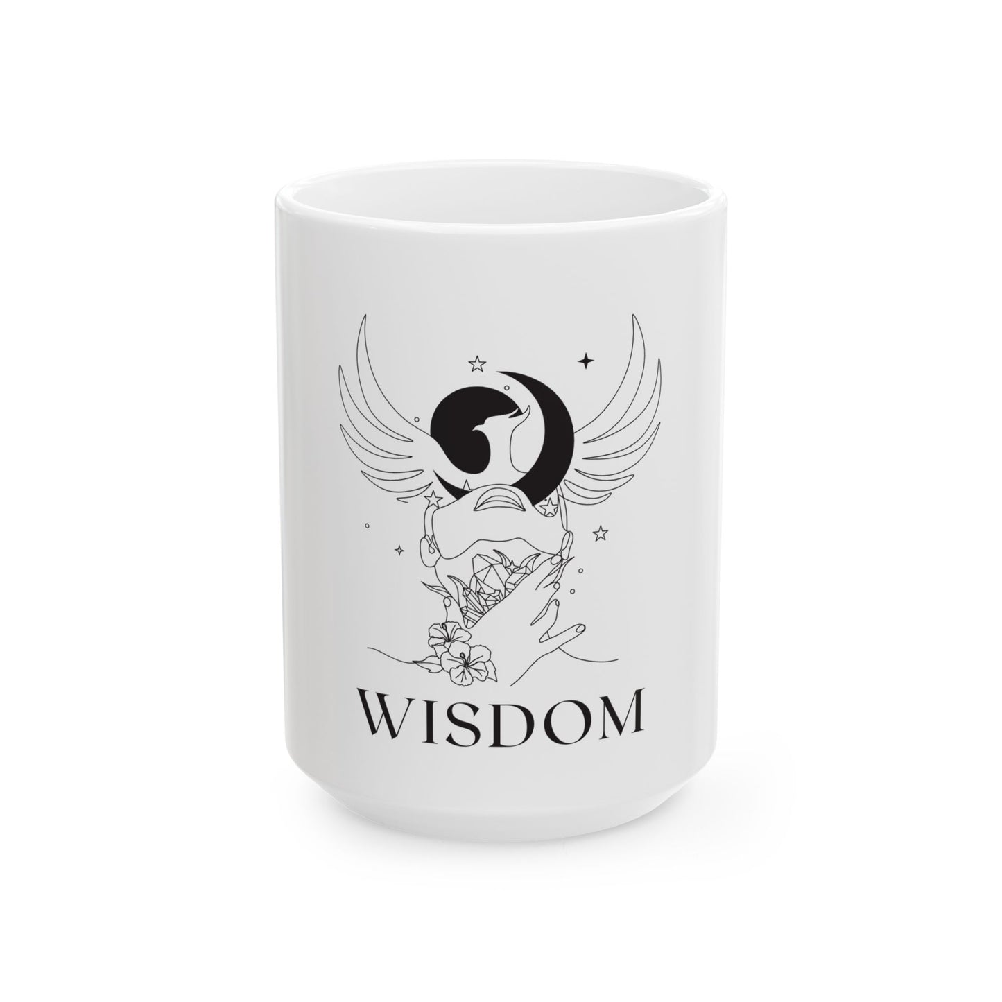 Wisdom Themed Ceramic Mug - Empowering Gift for Coffee Lovers, Inspirational Coffee Cup, Unique Home Decor, Perfect for Birthdays, Self-Care