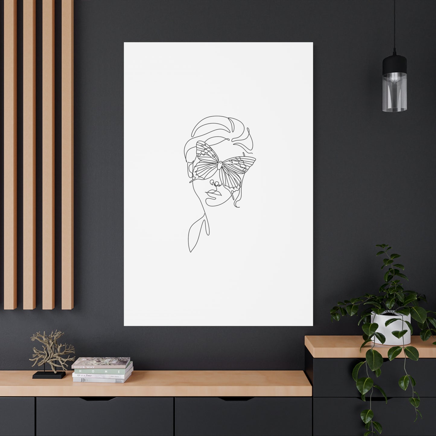 Minimalist Butterfly Canvas Art, Modern Home Decor, Gift for Nature Lovers, Wall Art for Women, Inspirational Wall Art