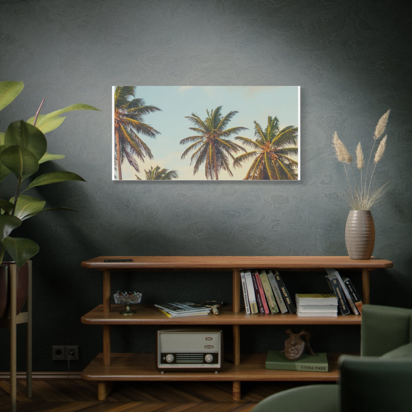 Tropical Palm Tree Canvas Print, City of Angeles Tropical Wall Art, Los Angeles Beach Decor, California Nature Photography, Home Decoration, Gift for Beach Lovers