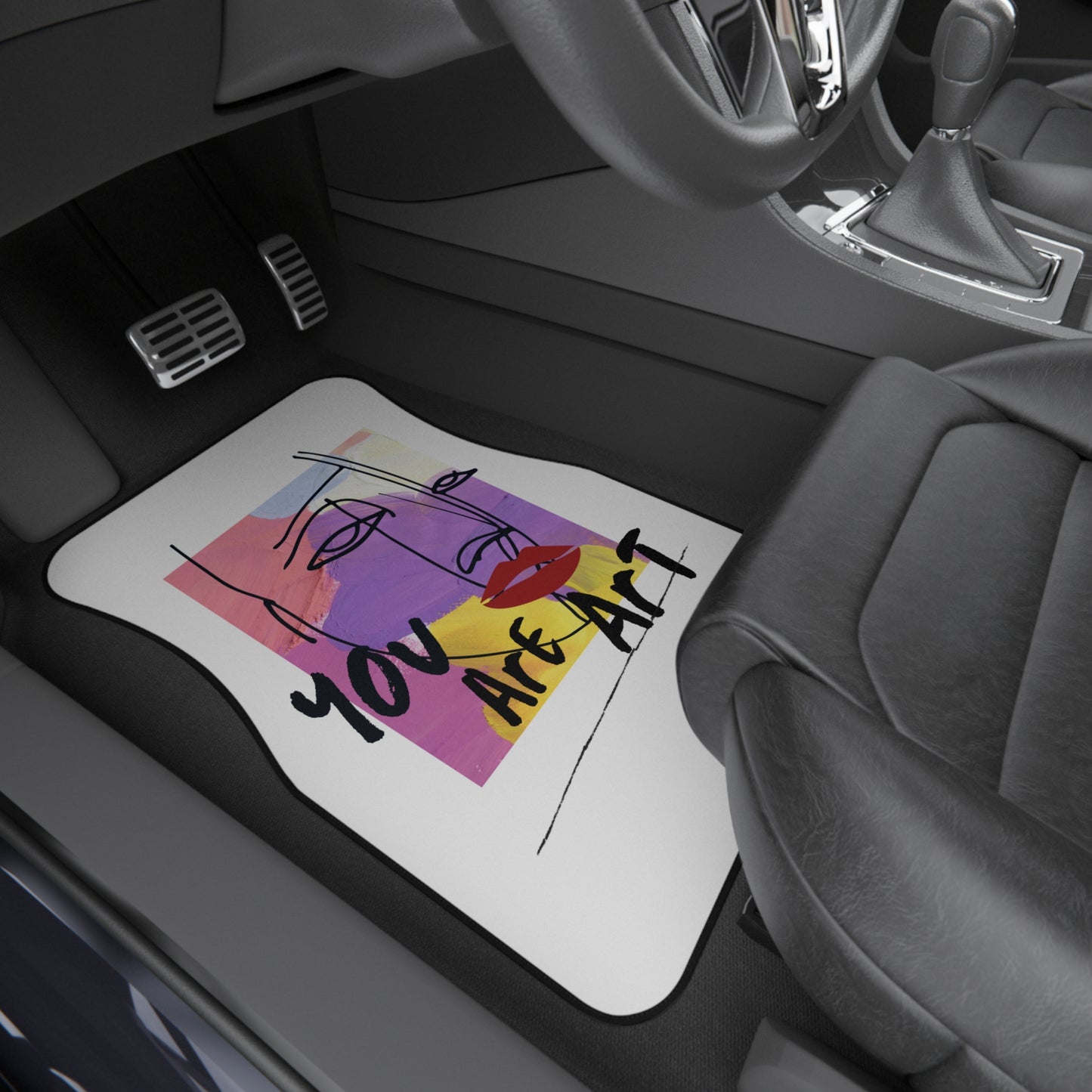 Artistic Car Mats Set - You Are Art Design, Custom Floor Mats, Gift for Art Lovers, Unique Vehicle Accessories
