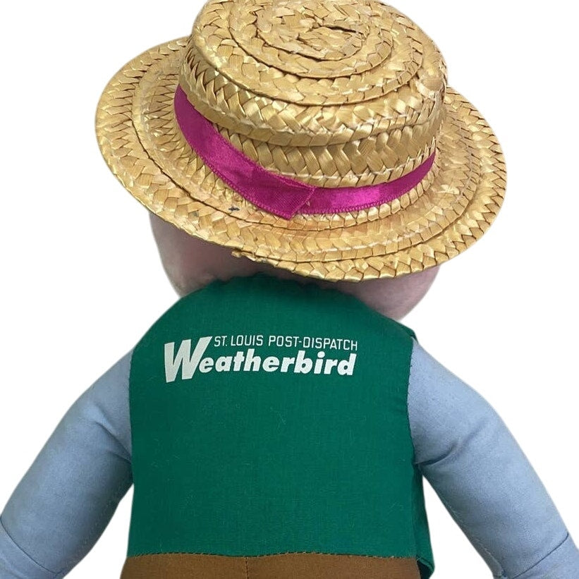 Vintage Dan Martin St Louis Post-Dispatch Weatherbird Stuffed Animal w Article