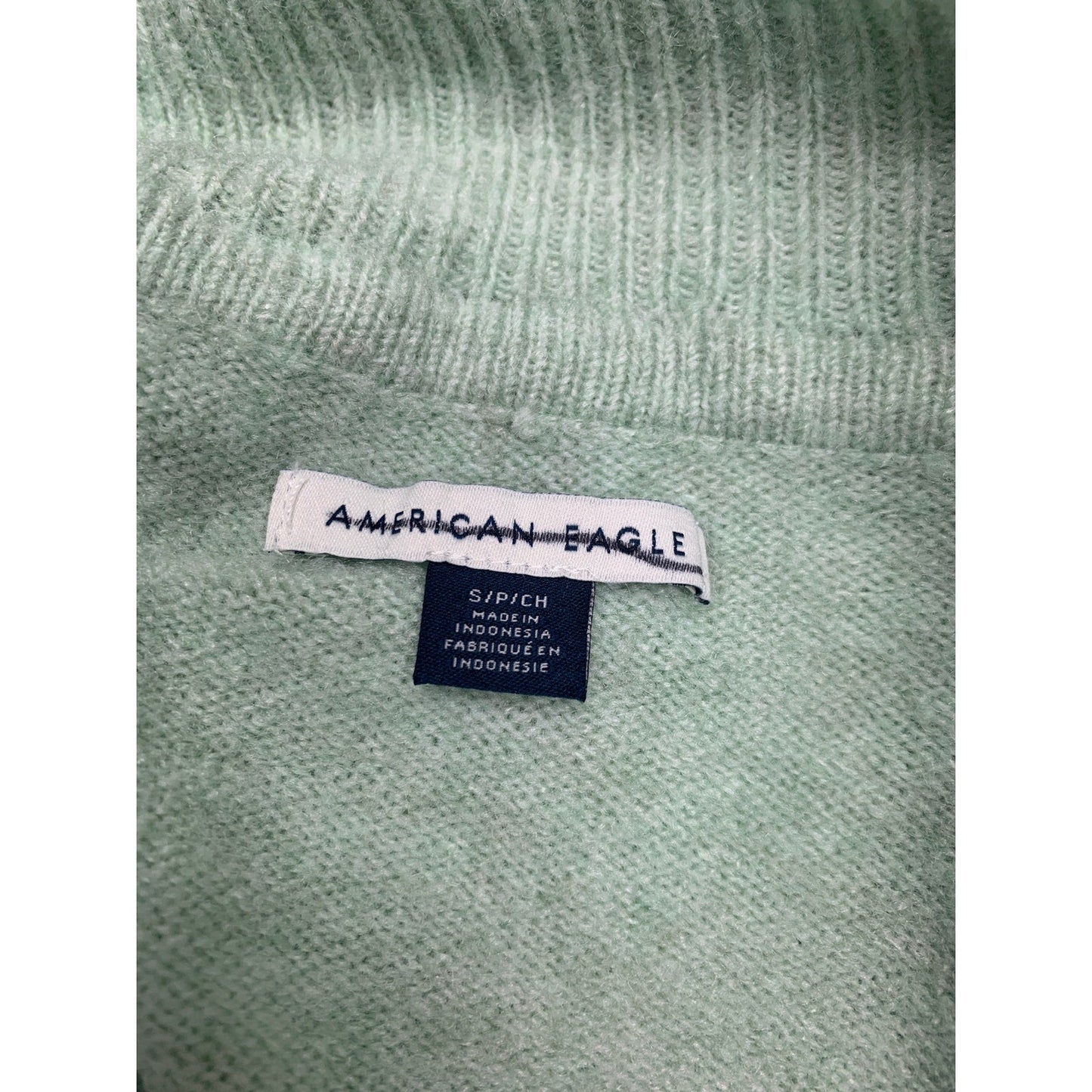 New American Eagle Womens Small Cowl Neck Off Shoulder Long Sleeve Knit Sweater