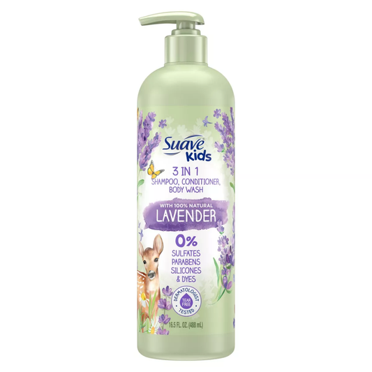 Suave Kids 3-in-1 Shampoo Conditioner Body Wash Coconut (22.5oz)