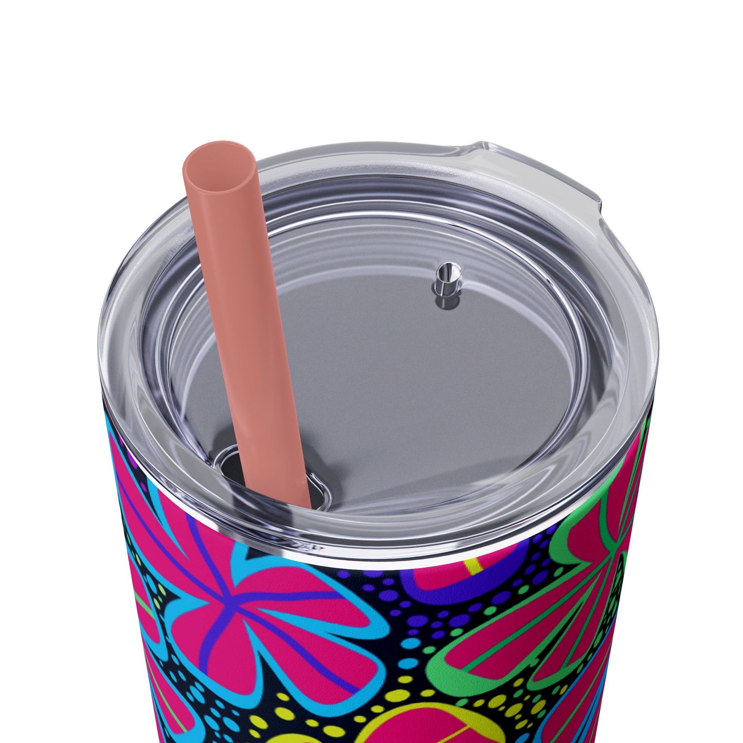 Vibrant Floral Skinny Tumbler, 20oz | Reusable Drink Cup for Home, Office, Road Trips | Fun Gift for Spring, Summer, Birthdays, Garden [...]