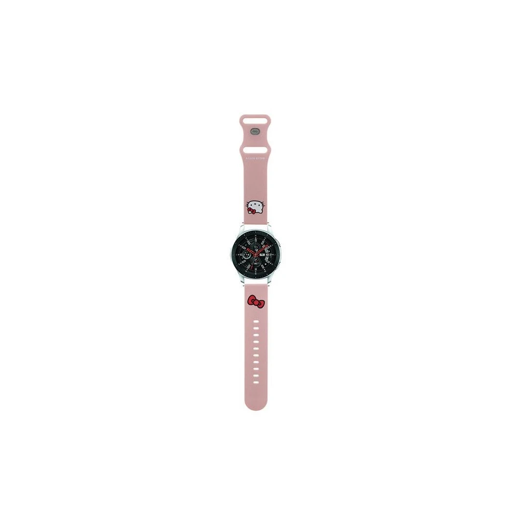Hello Kitty univerzális szilikon óraszíj „Kitty Head” 22 mm – rózsaszín (306145)-0