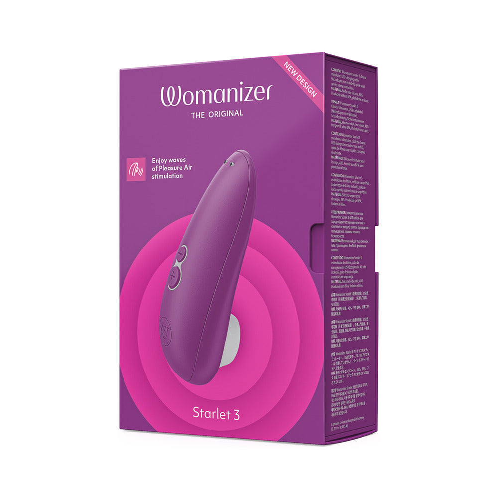 Womanizer Starlet 3 Rechargeable Silicone Compact Pleasure Air Clitoral Stimulator Violet-0