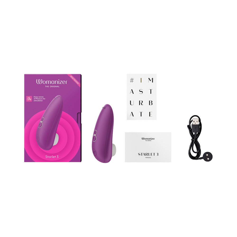 Womanizer Starlet 3 Rechargeable Silicone Compact Pleasure Air Clitoral Stimulator Violet-2