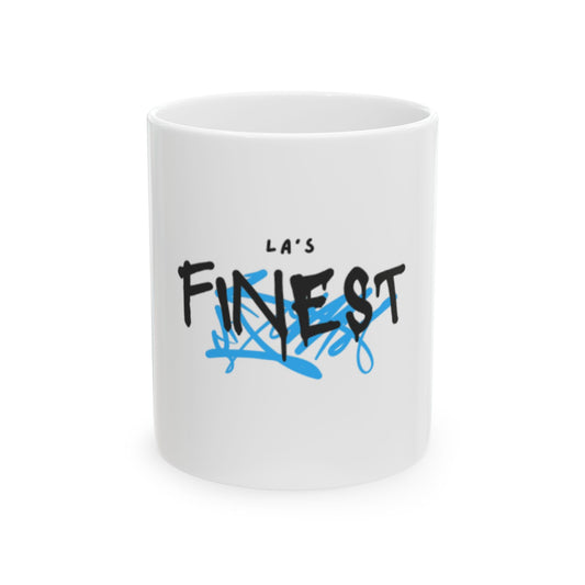 LA's Finest Urban Graffiti Mug - LA's Finest - Coffee Mug, Cool Gift, Street Art Style, Perfect for Home or Office, 11oz & 15oz