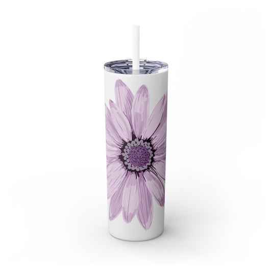Floral Skinny Tumbler, 20oz - Stylish Drinkware for Home, Office, Gifts, Party Favors, Spring Decor