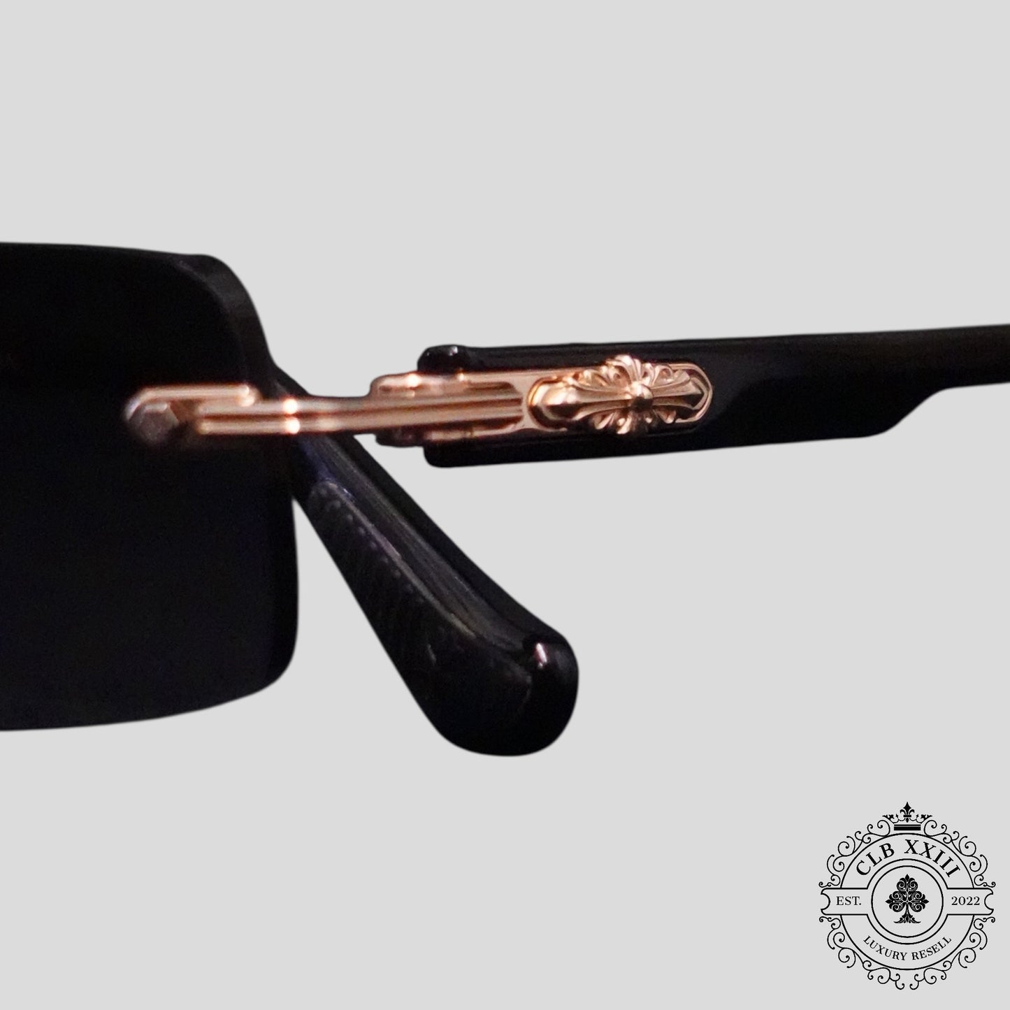 Chrome Hearts Deep I Sunglasses in Black/Gold