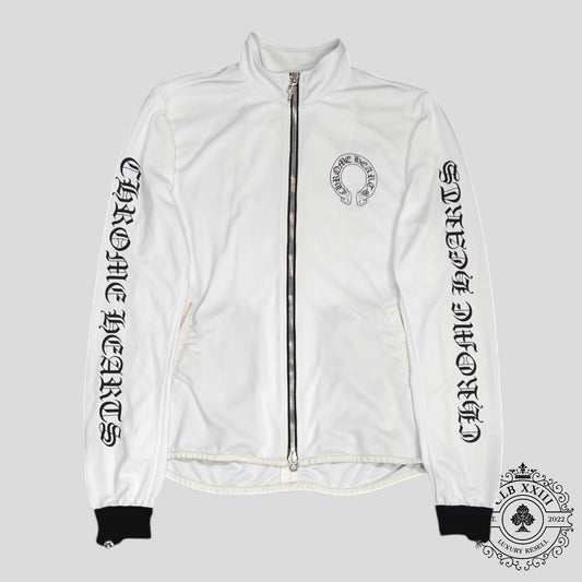Chrome Hearts Horseshoe Logo Mesh Track Jacket in White