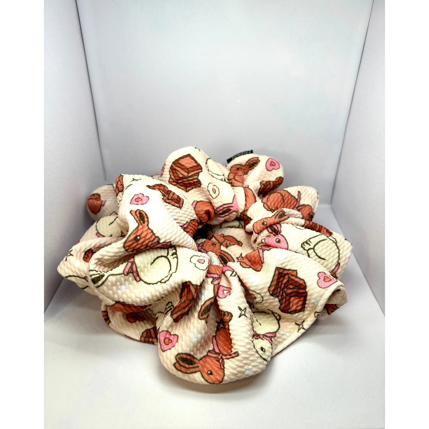 Chocolate Bunny Easter Bullet Scrunchie
