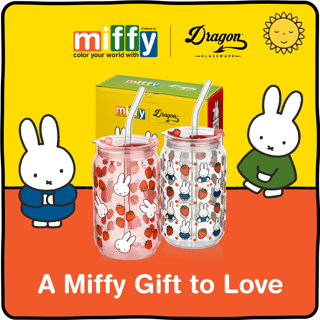 Miffy Strawberry Drinking Glasses - 16 oz