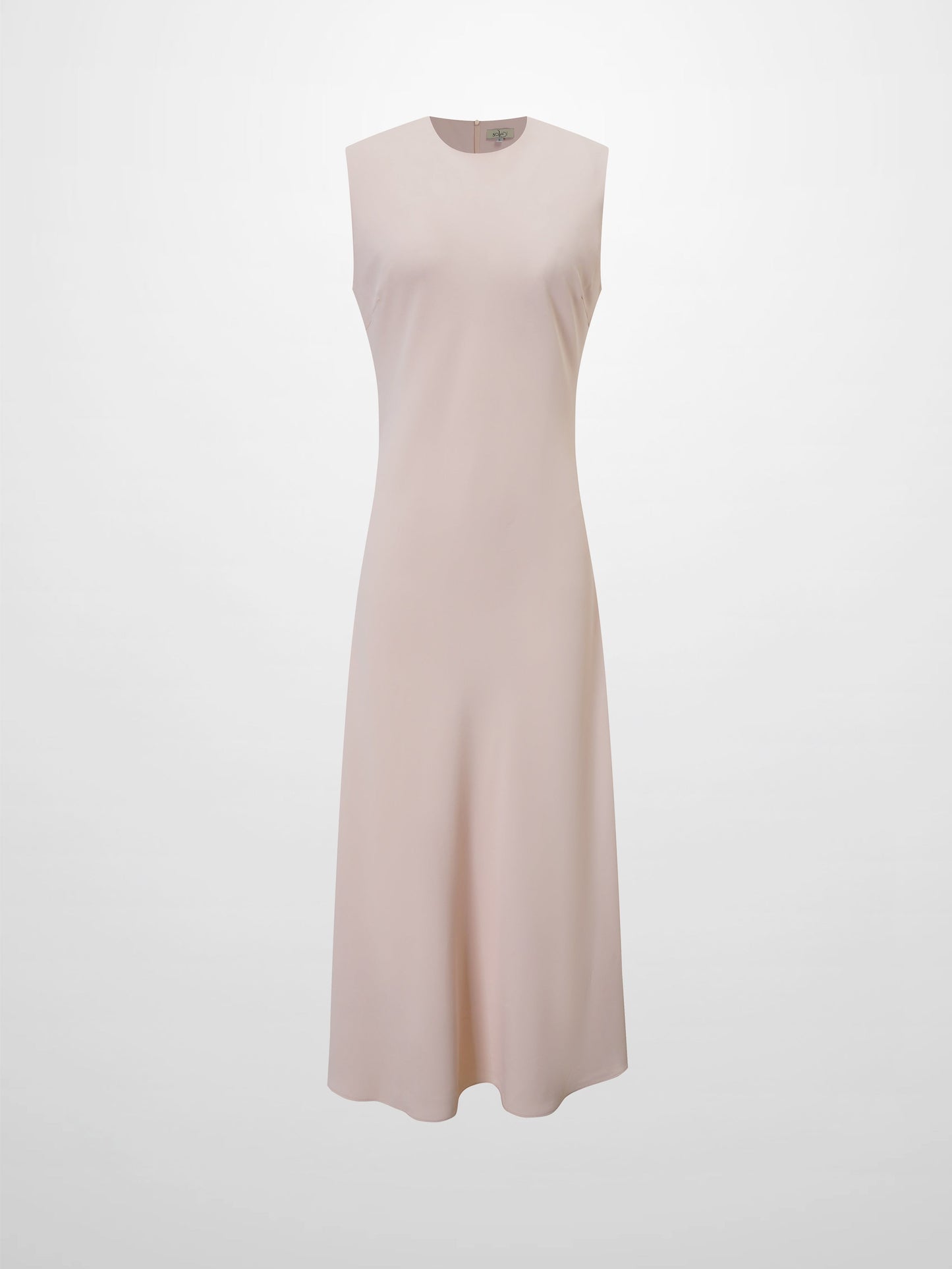 Crepe Slip Dress-Pink-1