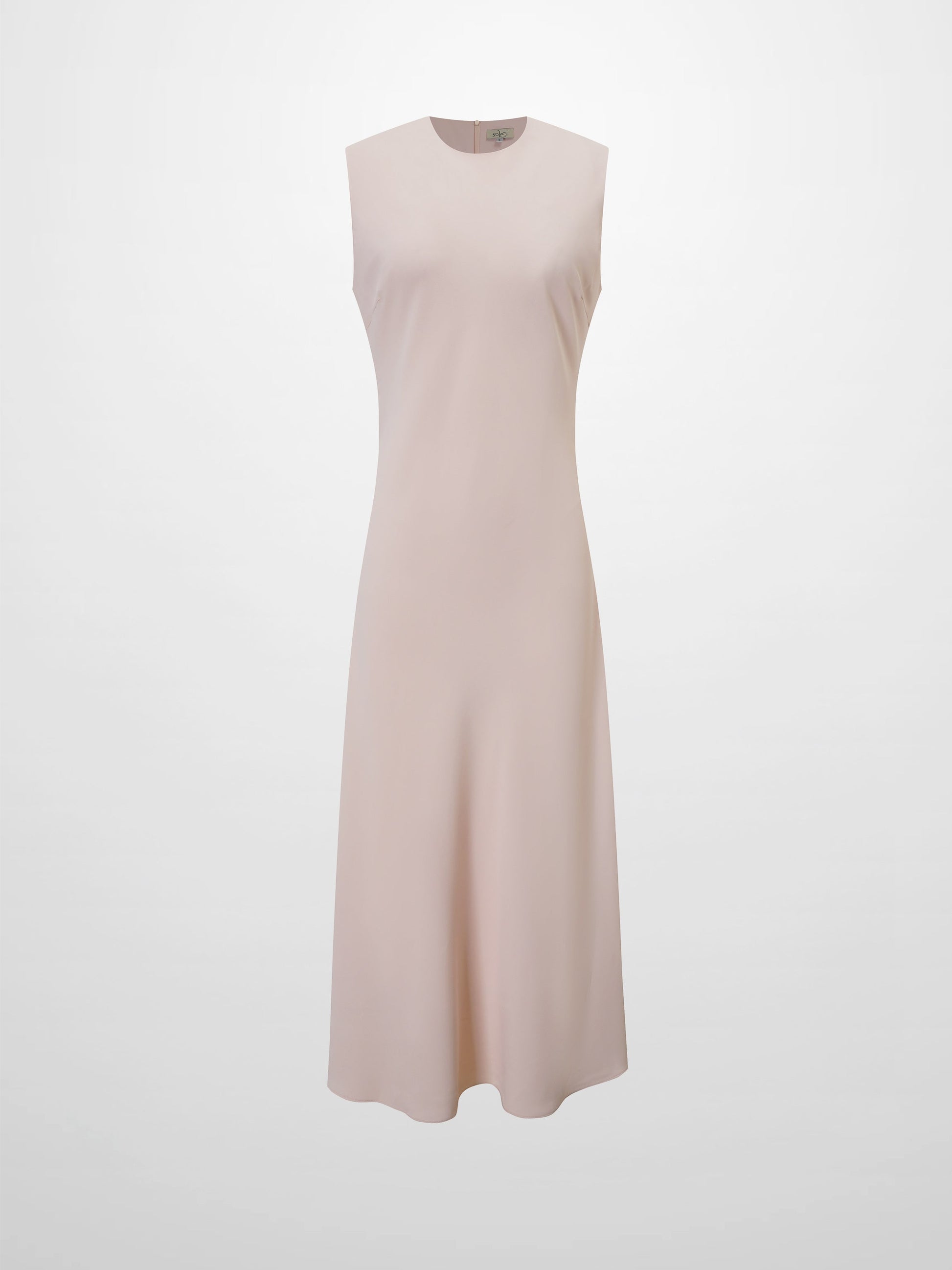 Crepe Slip Dress-Pink-1