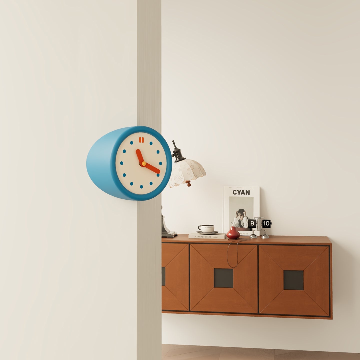 Blue Corner Clock-2