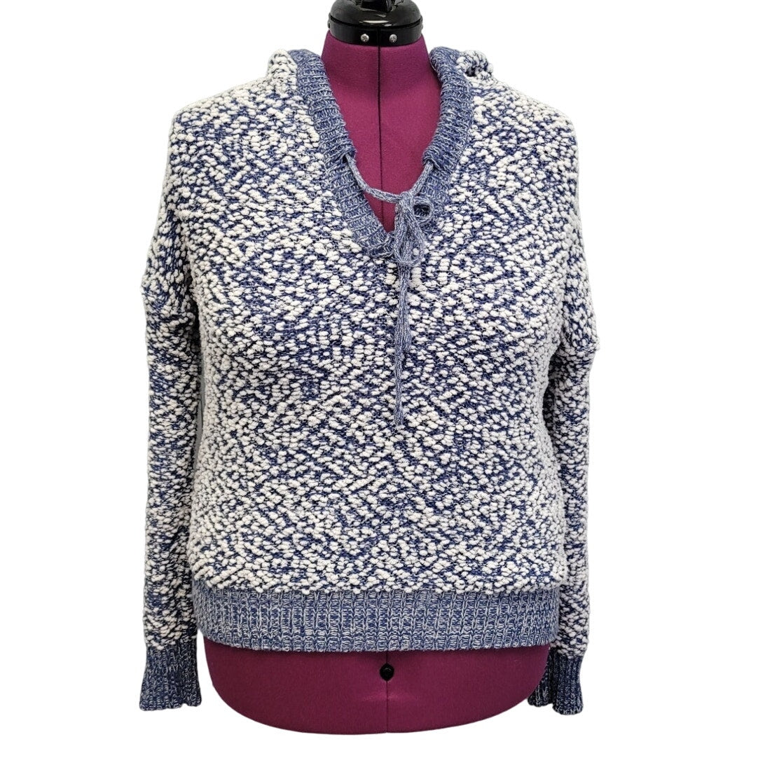 Almost Famous Womens 2X PolyAcrylic Long Sleeve V Neck Knit Hooded Sweater
