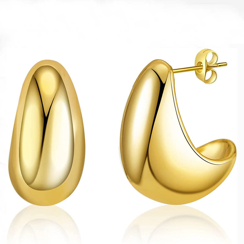 Luxury Metal Water Drop Earrings