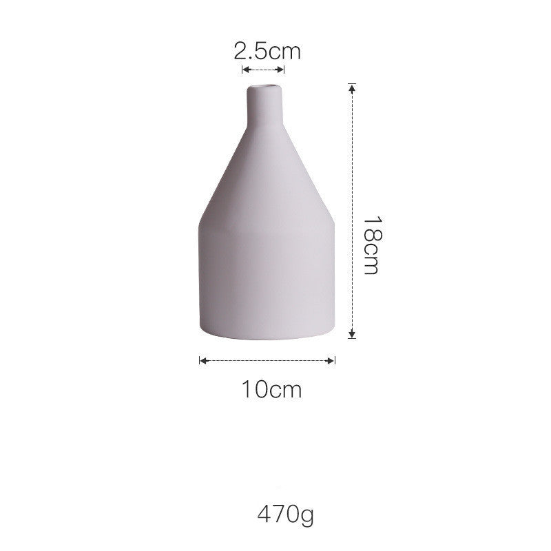 Morandi Color Nordic Style Creative Ceramic Dry Flower Vase Living Room Flower