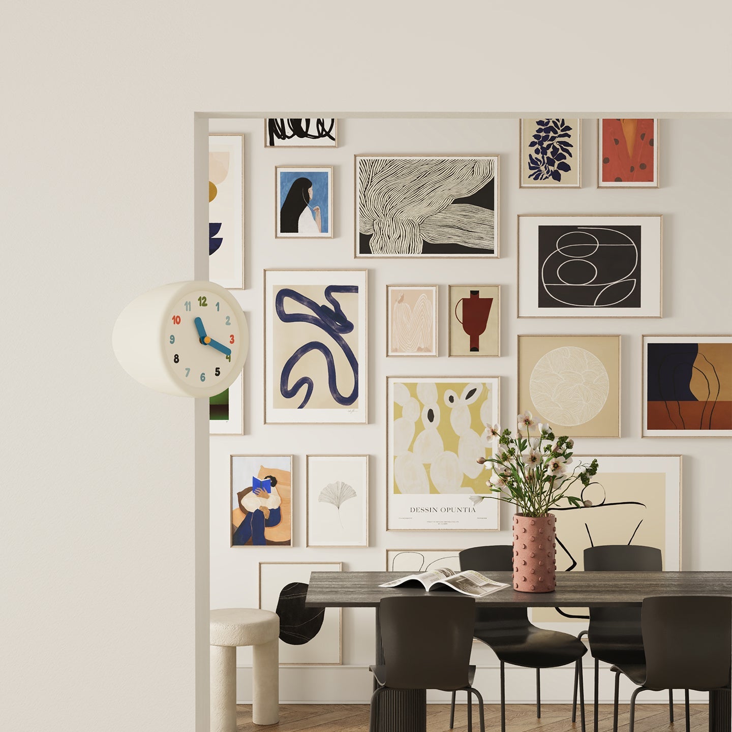 White Corner Clock-4