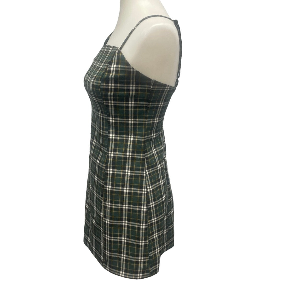 Empyre Womens Small Spaghetti Strap Plaid Fit & Flare Knee Length Dress