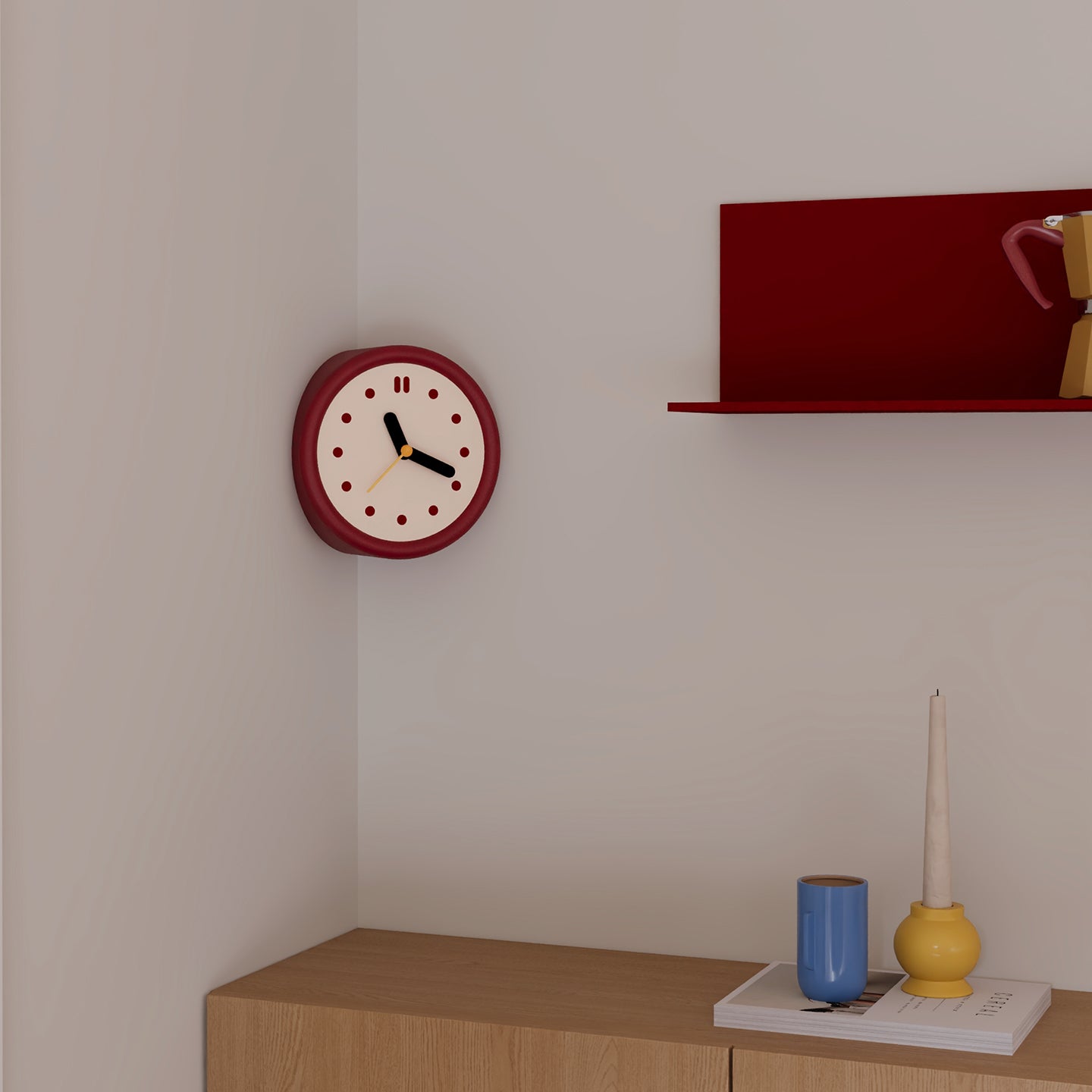 Red Corner Time Clock-2