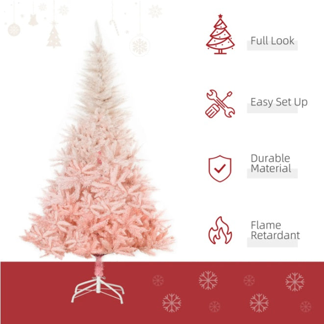 Pink PVC Artificial Christmas Tree