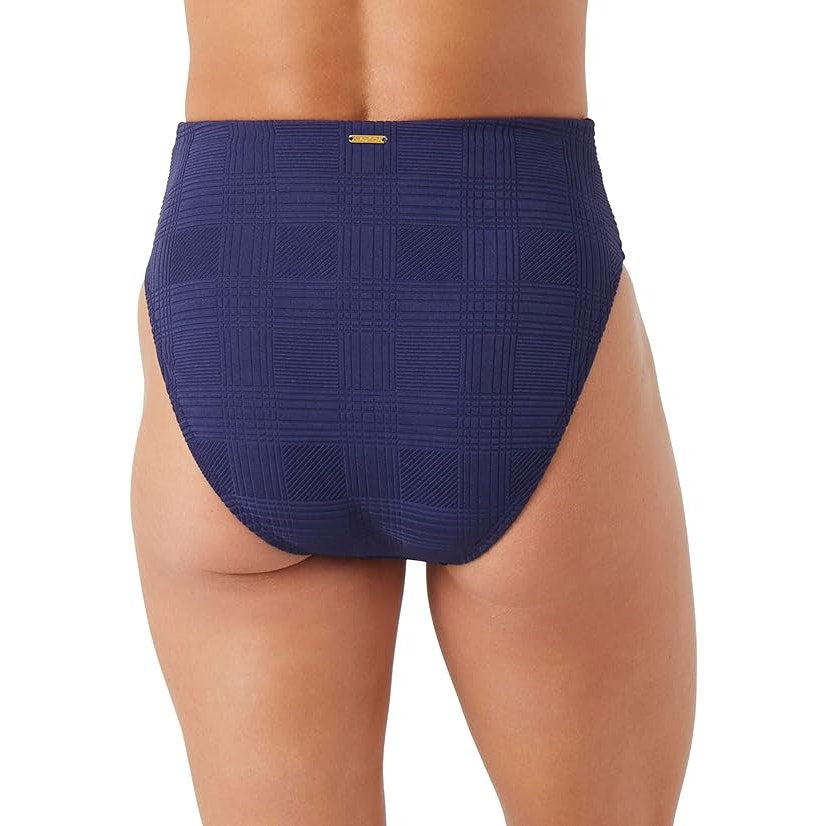 NWT New Nautica Womens Medium Night Blue Tummy Control Bikini Bottoms ONLY