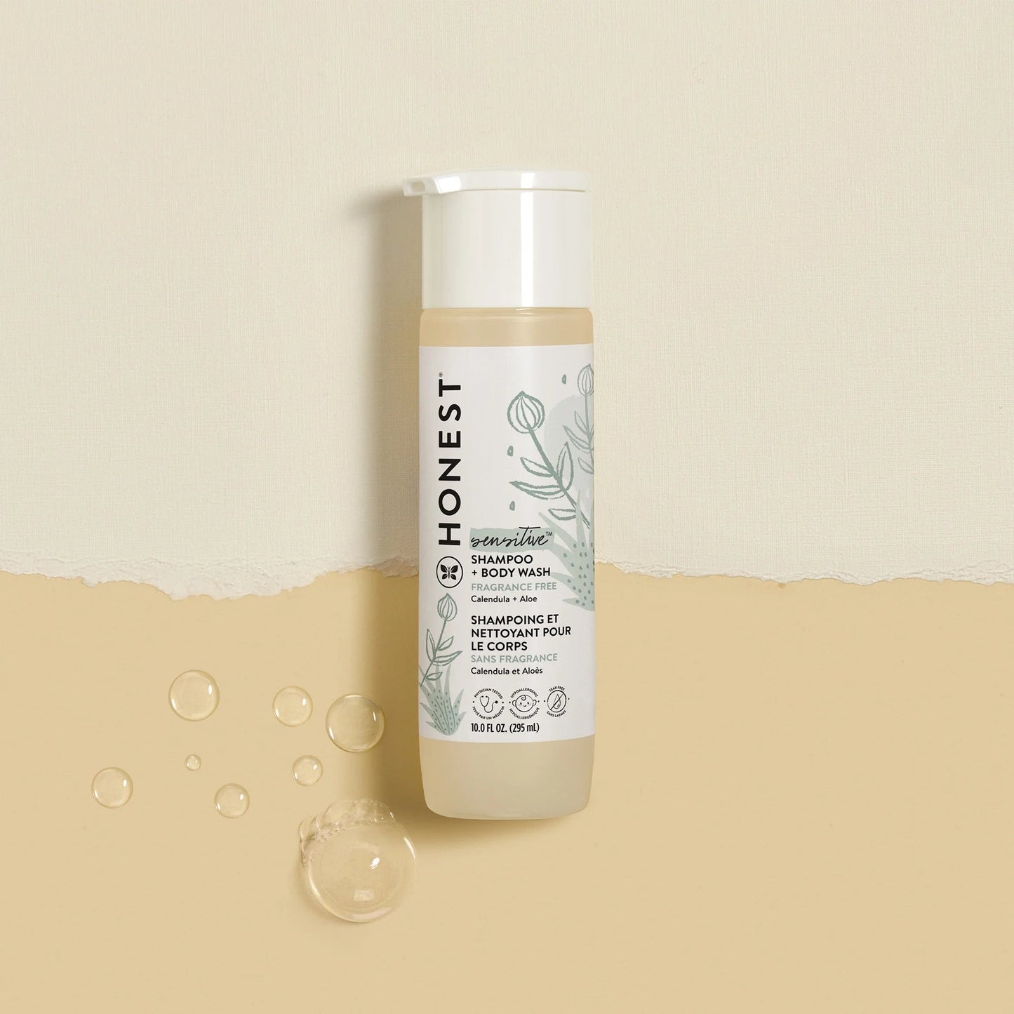 The  Company Sensitive 2-In-1 Shampoo and Body Wash, Fragrance Free, 10 Fl Oz