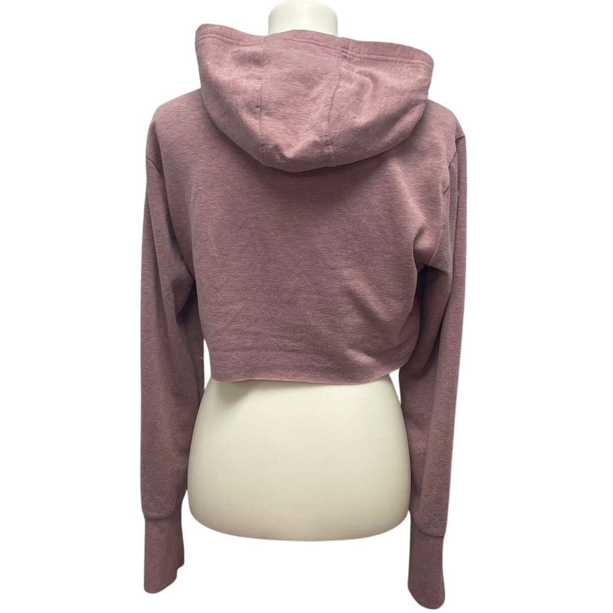 Hand Printed Upcycled Womens Medium Vintage Book Butterfly Page Cropped Hoodie