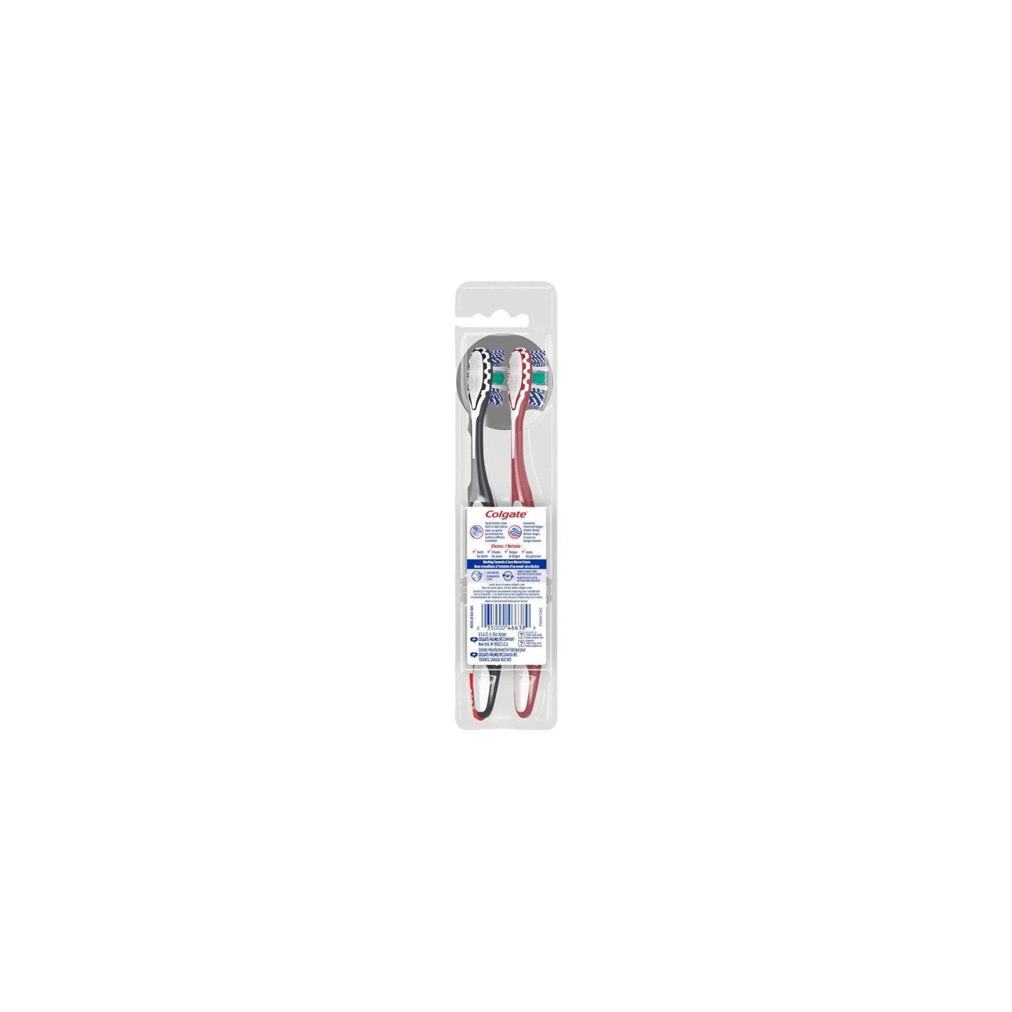 Colgate 360 Optic White Advanced Medium Whitening Toothbrush 2 Count Pack