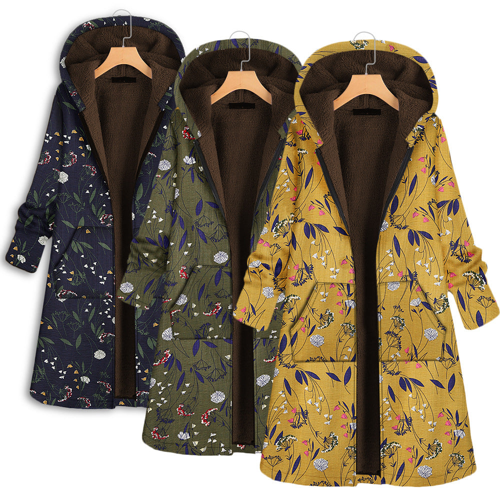 Printed Cotton Clothing Plus Velvet Thickening
