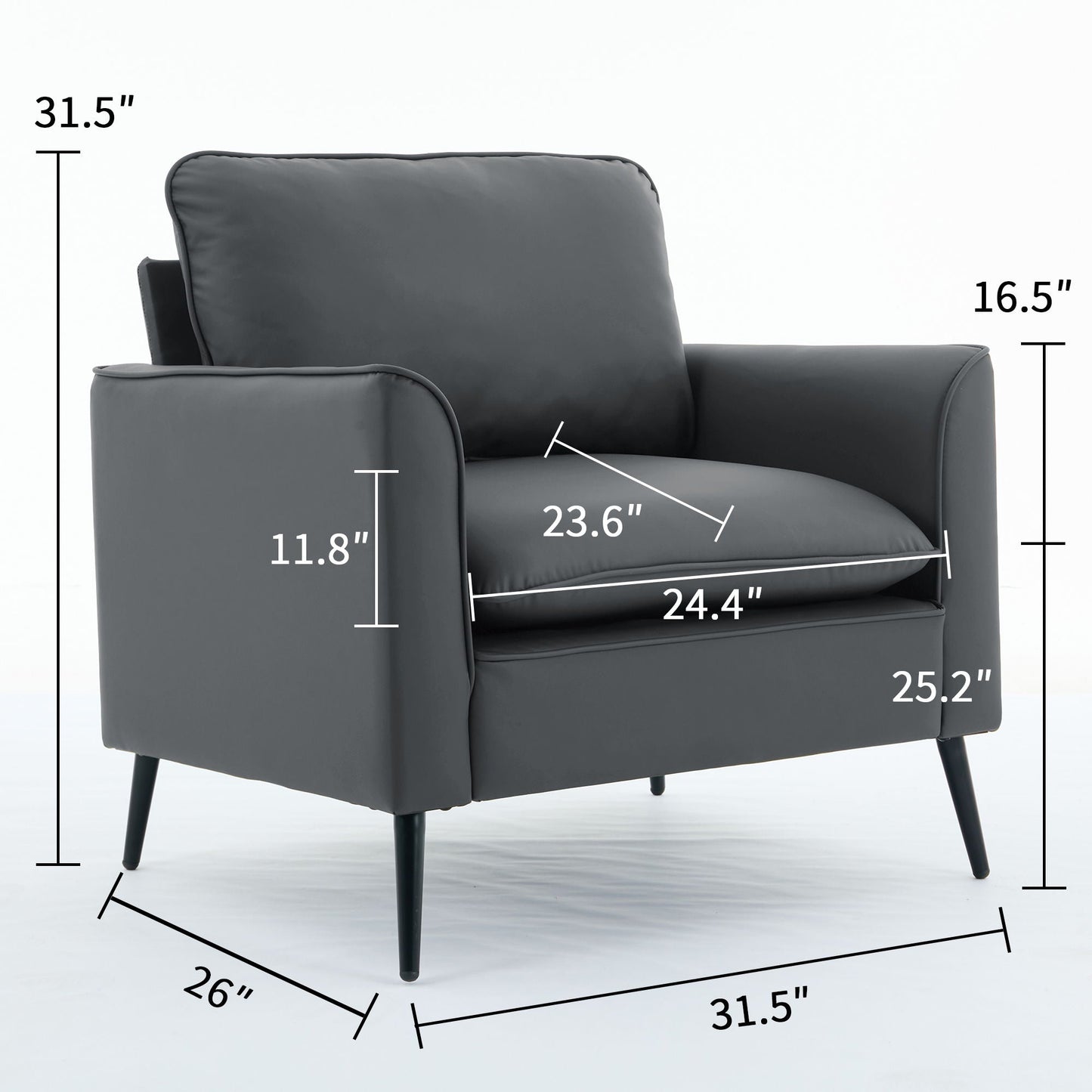 Nordic Retro Light Luxury Upholstered Sofa Chair