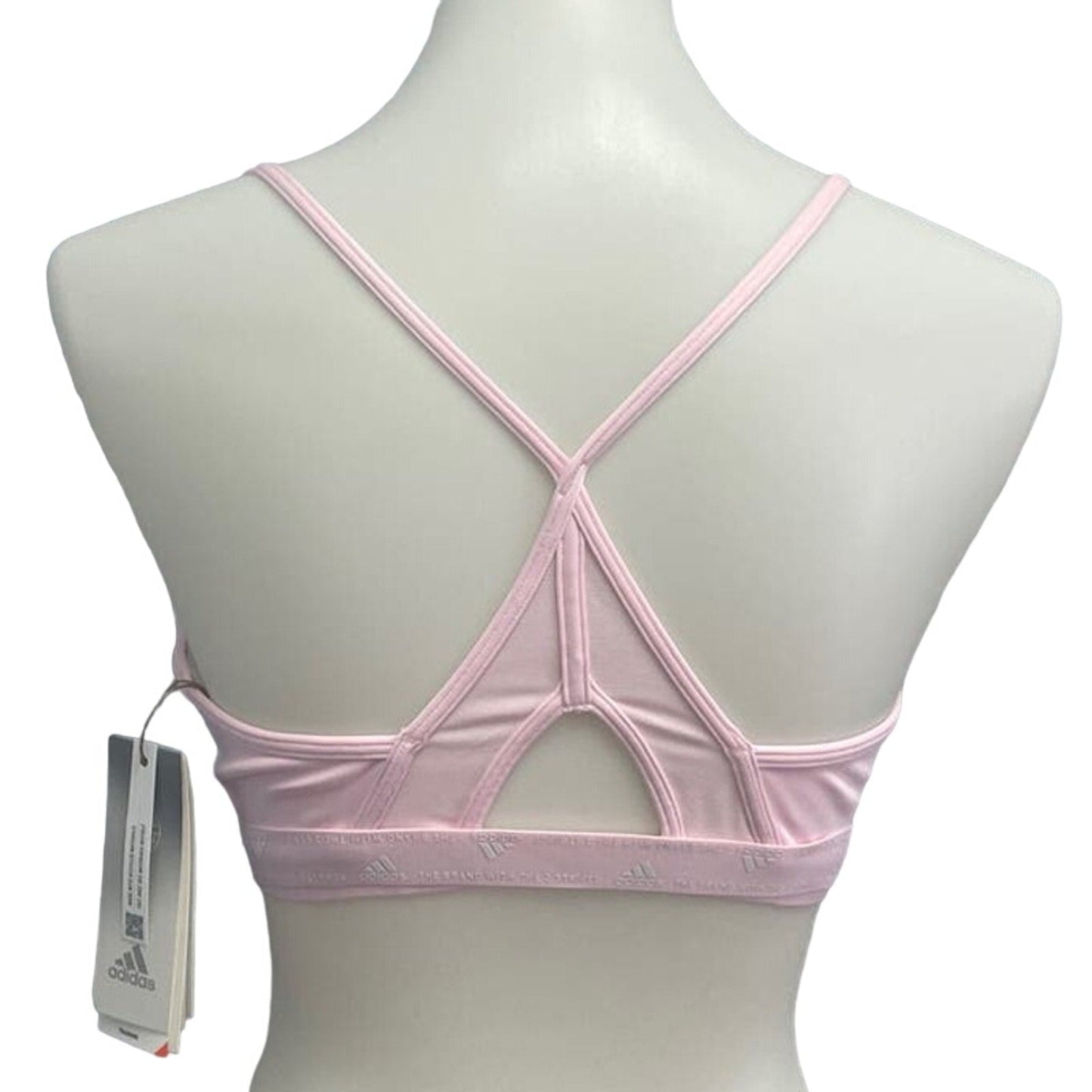 New Adidas Small 36AC Pink Light Support Removeable Pads Training Sports Bra