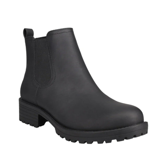 New In Box Buffalo Womens Size 8 Black Water Repellant Faux Leather Anna Boots