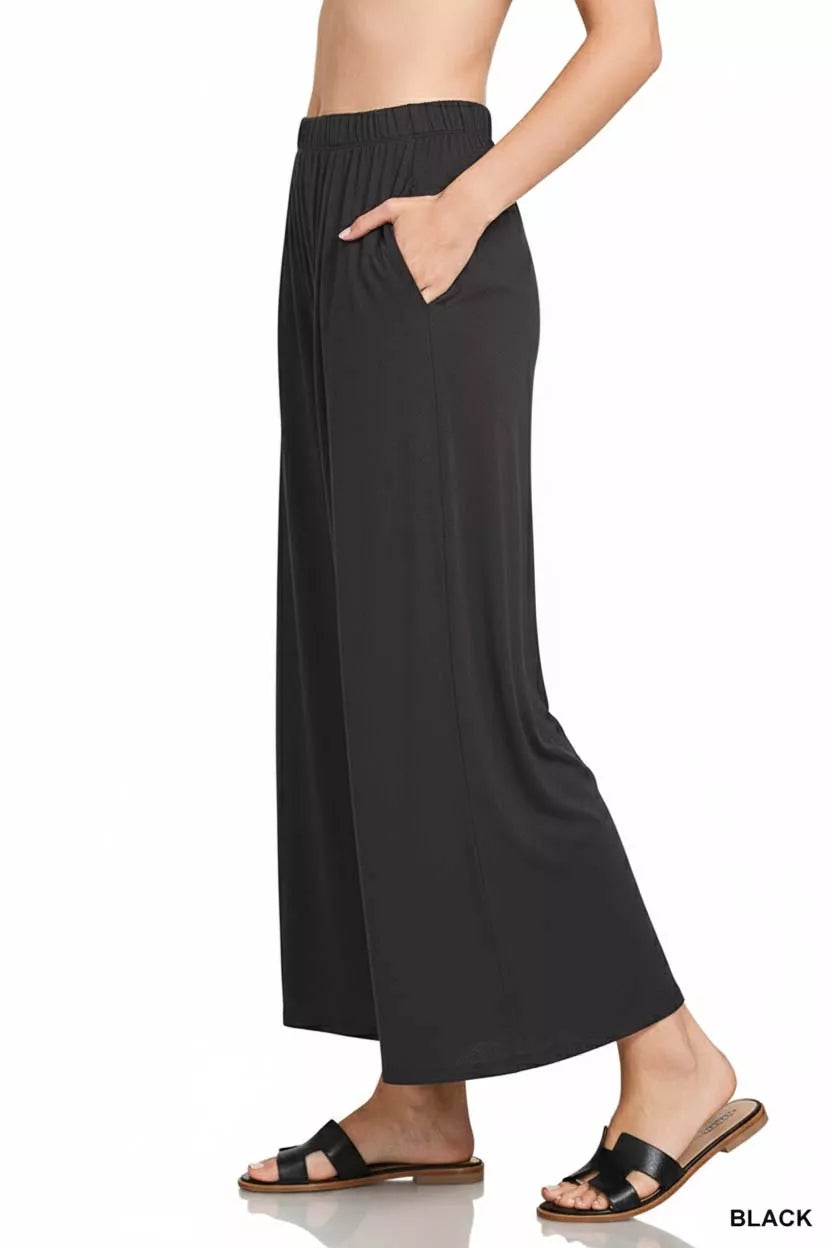 Zenana Elastic Waist Comfy Lounge Pants