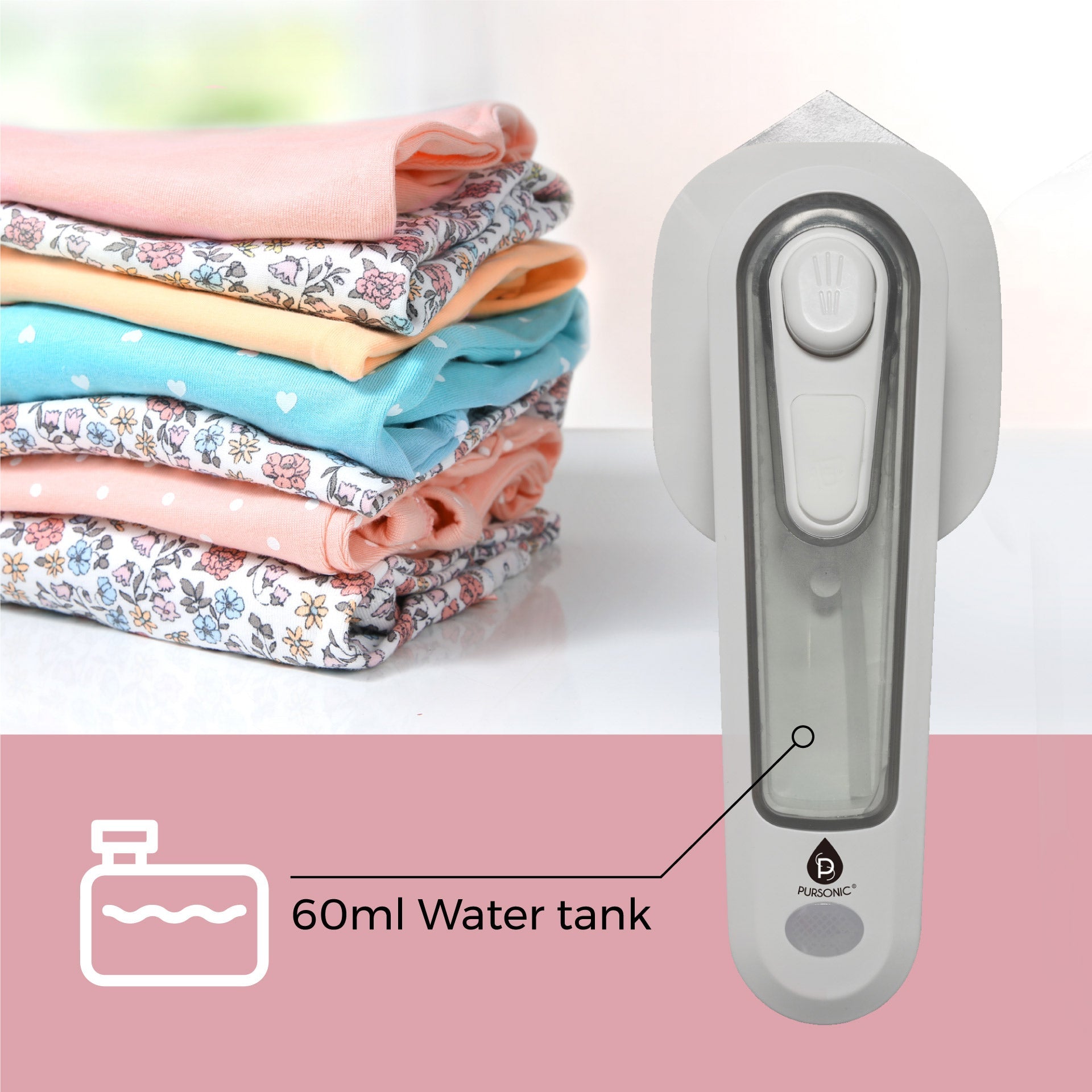 Home & Travel Essentials: 2-in-1 Mini Vacuum, Lint Remover & Portable Iron-3