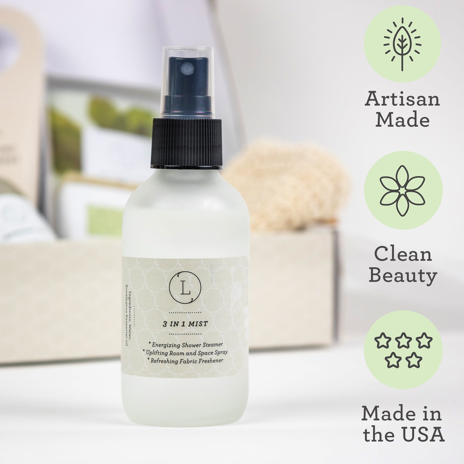 The Ultimate Lizush Natural Spa Experience –4 Piece Artisanal Wellness in a Gift Box-4