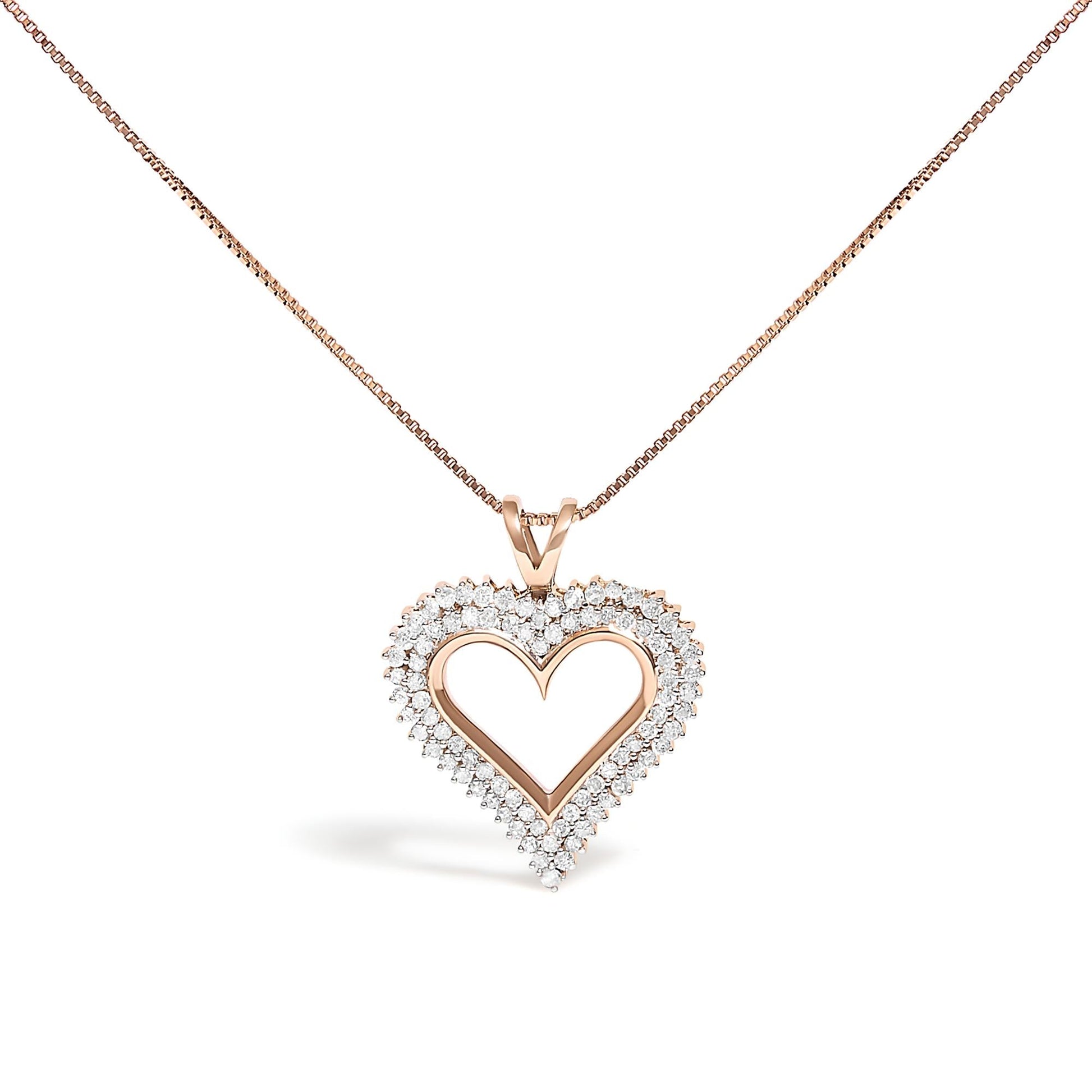 .925 Sterling Silver Diamond Heart 18" Pendant Necklace (I-J Color, I2-I3 Clarity)-11