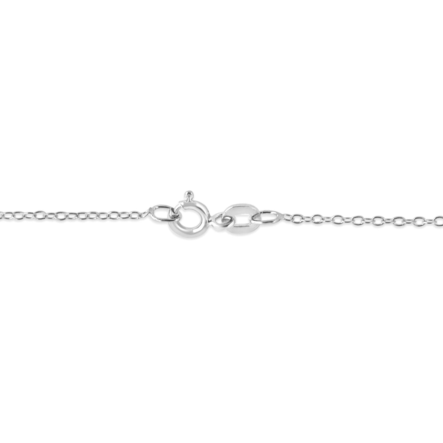 .925 Sterling Silver 1/10 Cttw Round Brilliant-Cut Diamond Accented Open Heart with Love 18" Pendant Necklace (H-I Color, I1-I2 Clarity)-1