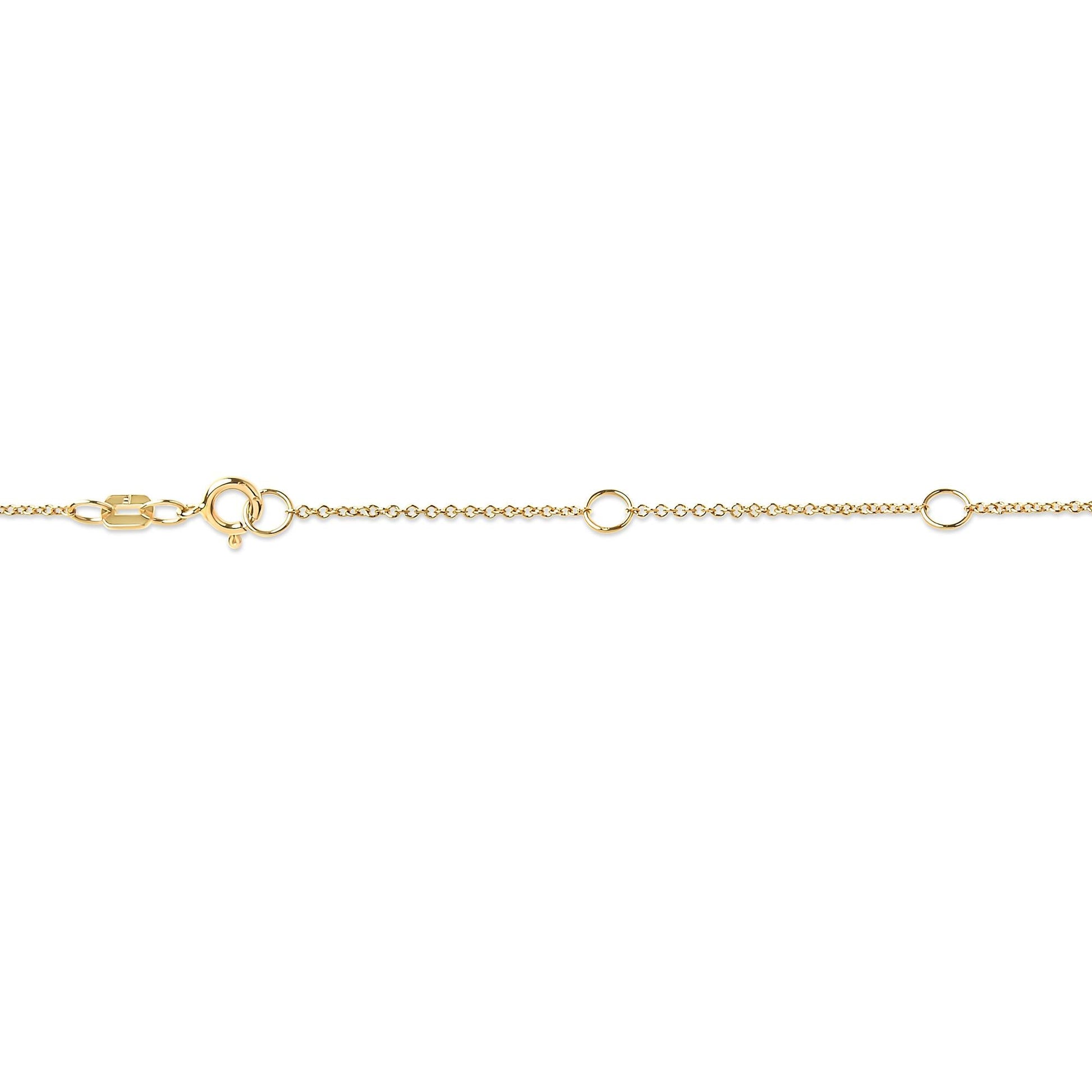 10K Yellow Gold 3/10 Carat Round Brilliant-Cut Diamond Modern Bezel-Set Solitaire 16"-18" Pendant Necklace (H-I Color, SI2-I1 Clarity)-4