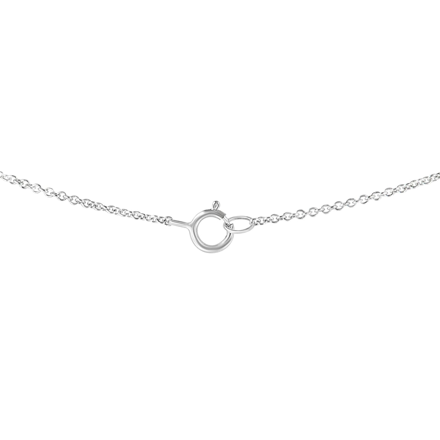 IGI Certified 14k White Gold 1/2 cttw Lab Grown Oval Shape Solitaire Diamond East West 18" Pendant Necklace (E-F Color, VS1-VS2 Clarity)-4