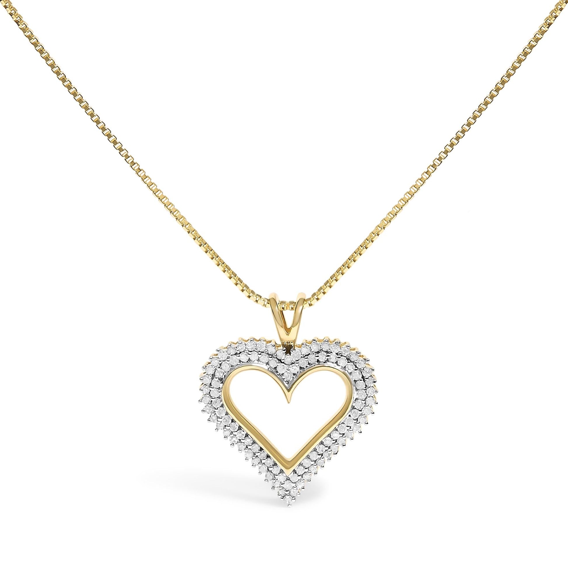 .925 Sterling Silver Diamond Heart 18" Pendant Necklace (I-J Color, I2-I3 Clarity)-5